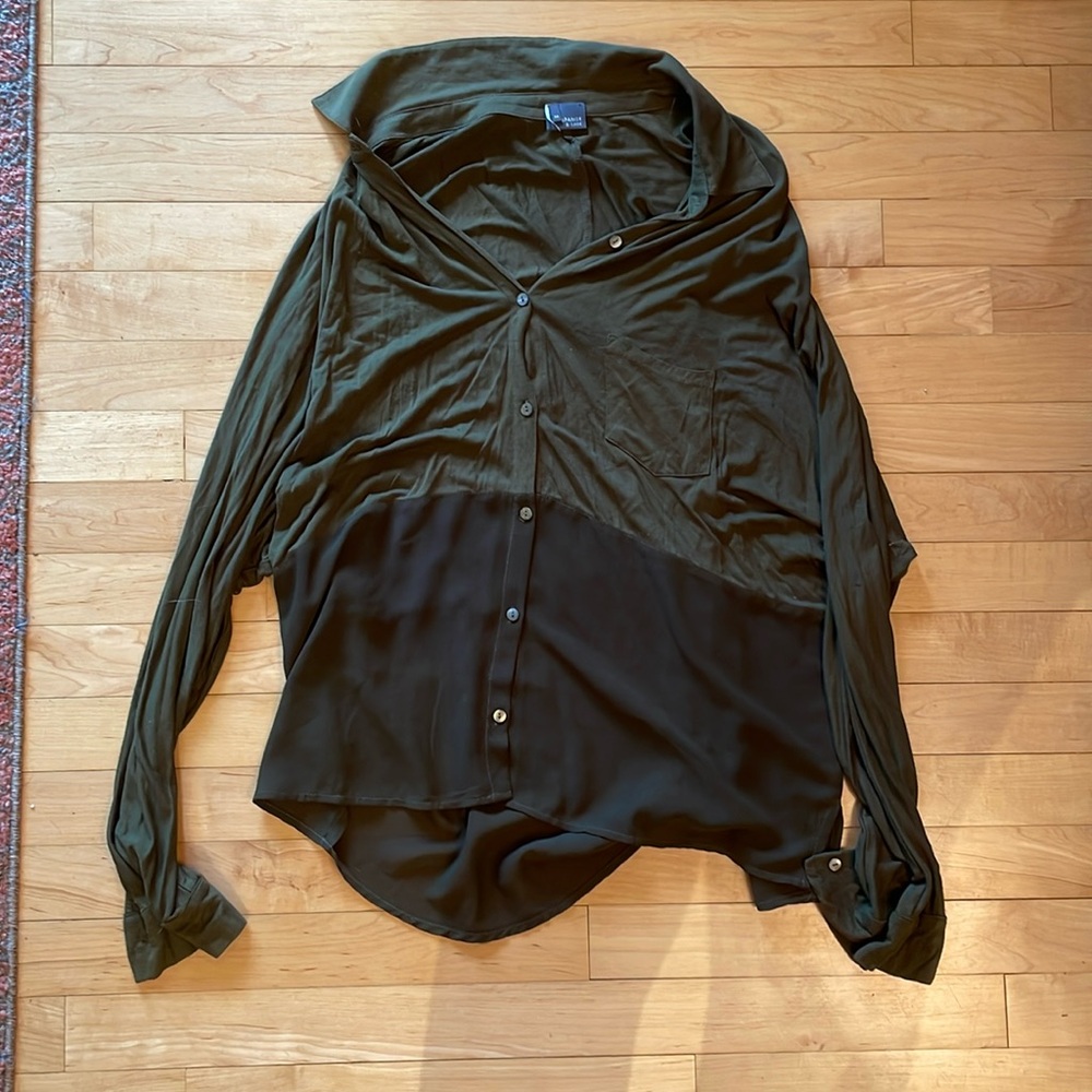 Green button down from Urban Outfitters